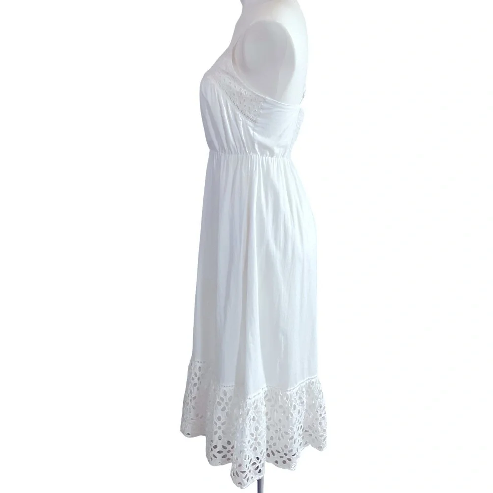 J CREW white /‎ Ivory Eyelet Sun Dress